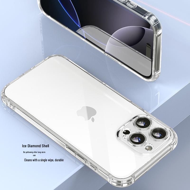 HD Прозрачный TPU Чехол для Телефона, Полное Покрытие, Защита от Падений с Воздушной Подушкой, Устойчивый к Пожелтению для iPhone 17.