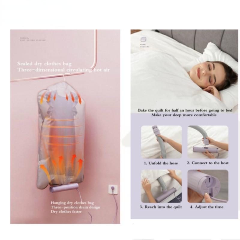 Складная мини-портативная сушилка для одежды, многофункциональная быстросохнущая машина с интеллектуальным таймером, 400 Вт