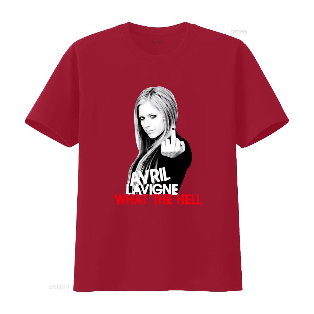 Avril Lavigne What The Hell T Shirt Canadian Singer Inspired Design for Fans vintage Washed graphic streetwear designer clothes