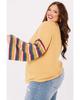 Azura Exchange Striped Bell Sleeve Plus Size Top