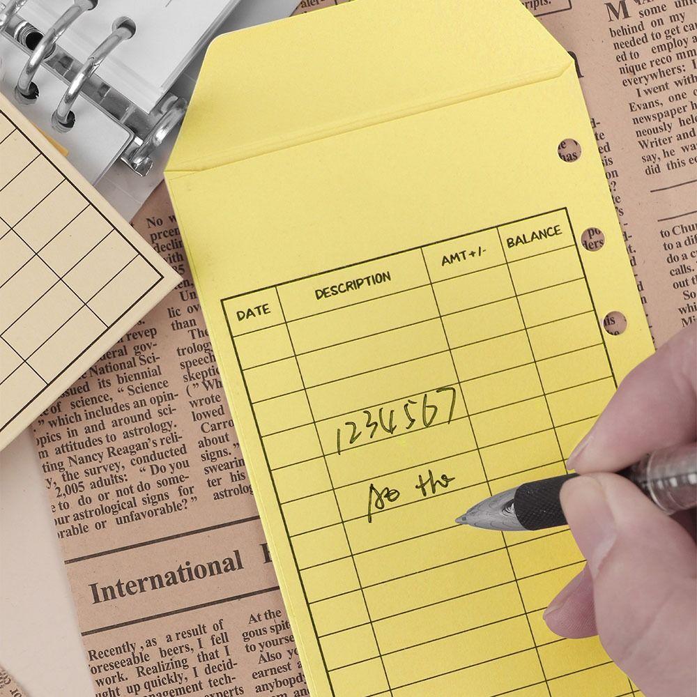 Kawaii Cardstock Денежный конверт Вкладыш A6 Папка-регистратор Планировщик бюджета Офисные принадлежности