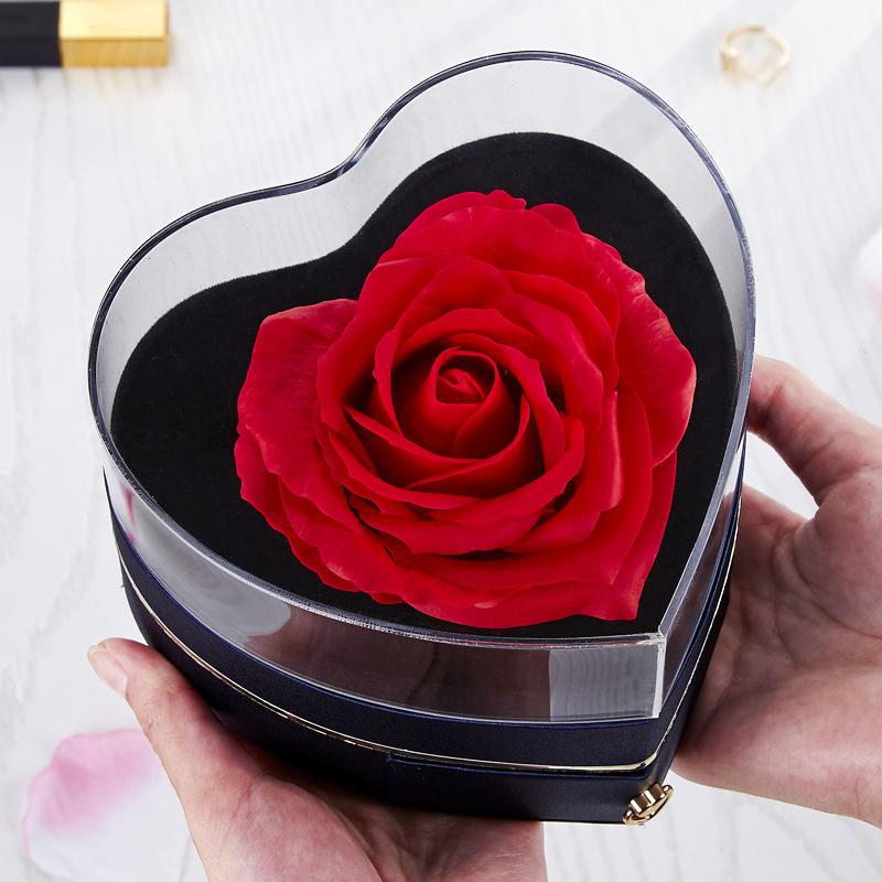 1PC Romantic Birthday Box Luxury Gift for Anniversary Heart Shaped Rose Gift Box Valentine's Day
