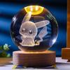 Personalize Wood Base logo 3d Laser Engraving Solar System Saturn Moon Crystal Glass Ball Home Decor Night Lights