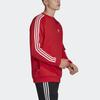 adidas Толстовка с круглым вырезом Originals с 3 полосками, мужские топы, красный FM3761