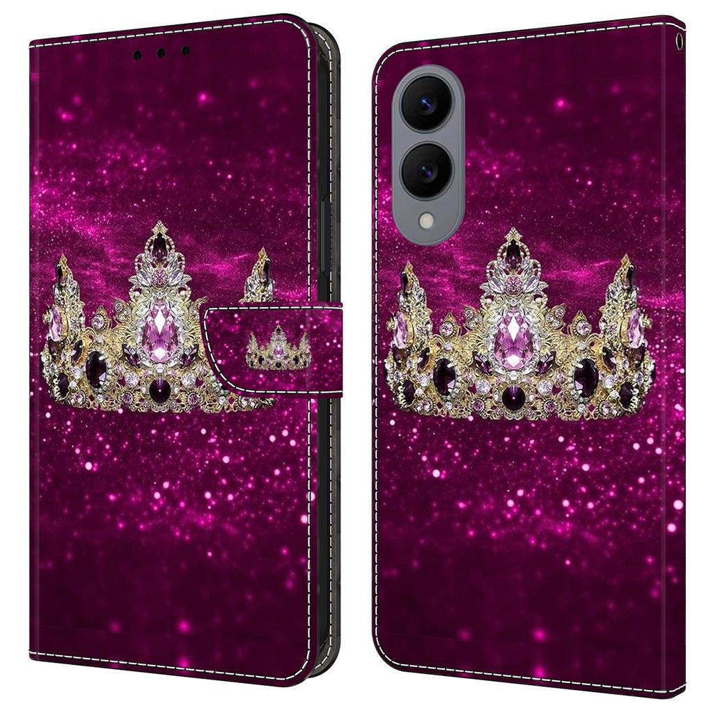 Для Samsung Galaxy S25 Edge Чехол-кошелек с подставкой с печатным рисунком из ПУ кожи откидной чехол для телефона