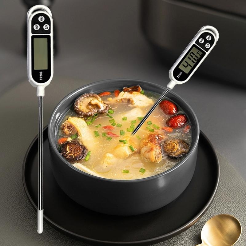 Мясные термометры Цифровые кухонные термометры для приготовления пищи с длинным щупом для гриля, конфет, кухни, барбекю, коптильни, духовки, масла, молока