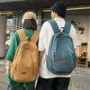 Color Simple Solid Letter Decoration Student Leisure Backpack For School
