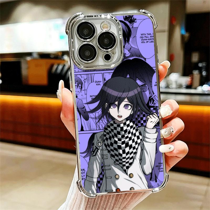 Аниме D-Danganronpa Покрытие Чехол для телефона Для iPhone 16 17 Pro Max Air 16E 14 15 Plus 12 13 Mini Противоударный Чехол с Airbag