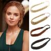 Synthetic 1pc Elastic Braided Hair Band Extensions Classic Wide Fluffy Braids Wig For Women