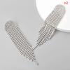 S925 Silver Needle Classic Shiny  Earrings Ladies Exaggerated Long