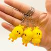 Little Yellow Duck Keychain Pvc Soft Glue Cartoon Animal Phone Pendant Car Keyring Backpack Charms Student Bag Decor Accessories