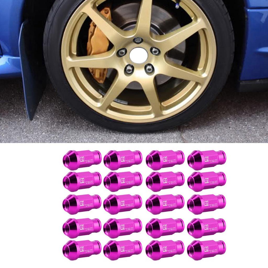Car Tire Screw Lightweight Aluminum Alloy Material High Strength Not Easy To Rust Racing Wheel Aluminum Nut Accessories M12X1.5
