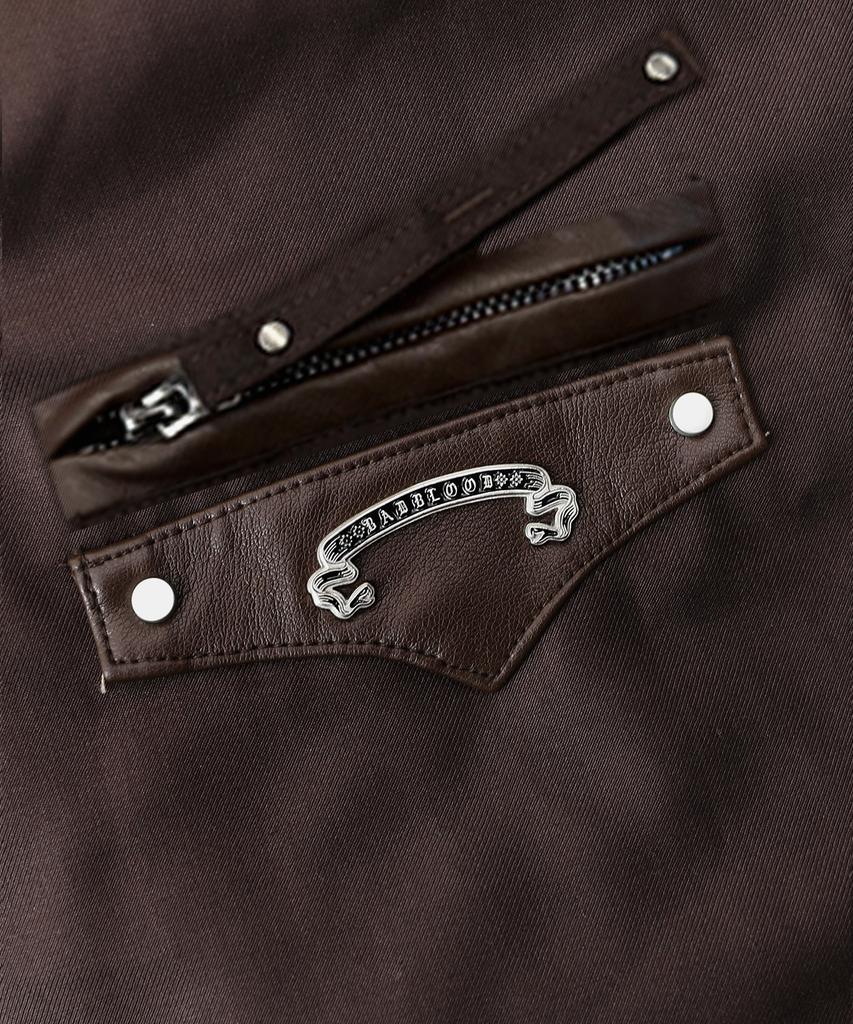 Badblood Viper 91 Contrast Hooded Blouson - Brown