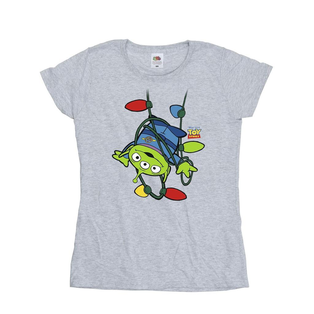 Disney Womens/Ladies Toy Story Christmas Lights Aliens Cotton T-Shirt