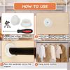 2Pairs With Screws Closet Pole Sockets Heavy Duty Wardrobe Tube Support  Bathroom Installation
