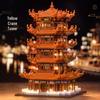 Lego-Compatible Micro-Particles: Yellow Crane Tower Suzhou Garden Chinese-Style Building Blocks