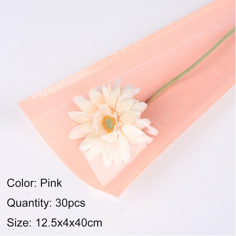 20/30PCS Transparent Bouquet Packing Bag Single Rose Flower Packaging Bag Valentine's Day
