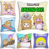Game Lanky Boxs Pillow Covers Cartoon Sofa Decorative Home Double-sided Printing Short Plush Cute Cushion Cover