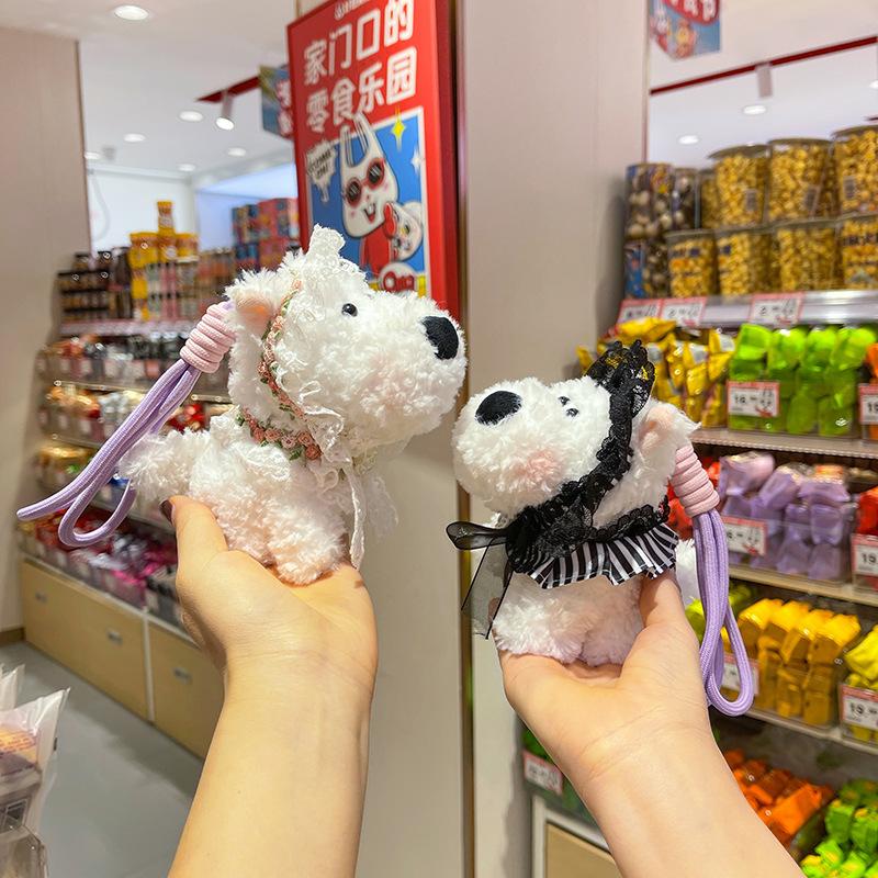 Милый милый щенок Вест-Хайленда плюшевая игрушка кукла мультяшный школьный портфель подвесной орнамент брелок кукла