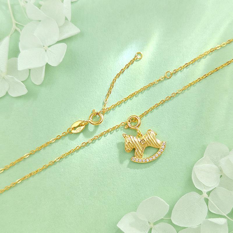 S925 Sterling Silver Zodiac Birth Year Pendant Necklace 2026 - Women's Light Luxury Clavicle Chain