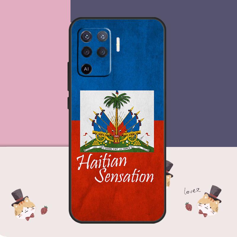 Винтажный чехол с флагом Гаити для Oppo A38 A58 A78 A98 A54 A74 A94 A18 A57 A17 A77 A80 A60 A40 A96 A76 A16 A15 A5 Pro