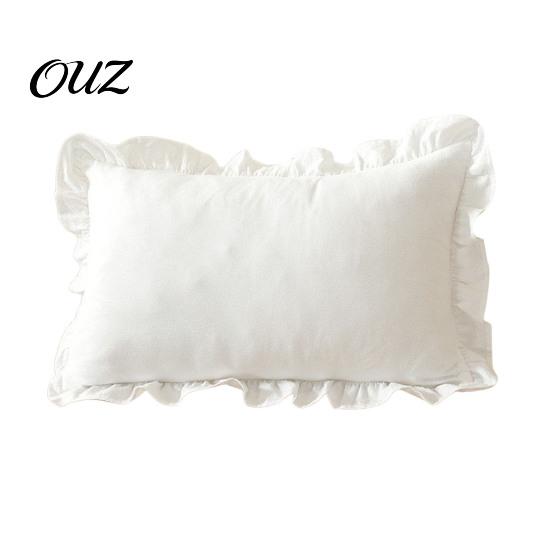 Modern Minimalist Cushion Covers Ruffle Throw Pillow Cover, Cotton Plaid Case with Frill Edge, 18x18 Decorative Inch 20x12 Cover for Farmhouse