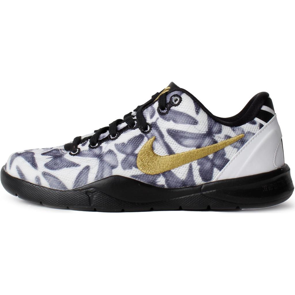 Nike Kobe 8 PS Mambacita Kids Sneakers White Metallic-Gold Black FN0267-102