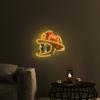 Firefighter Helmet Neon Sign LED Lamp Soft Glow Battery Powered Firefighter