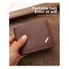 Men's Short Frosted Leather Wallet, Multi-Slot Coin Pocket Photo Holder Small Men's Wallet