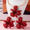 Персонализированный Преувеличенный Подвеска-Цветок Ожерелье Серьги Набор Женская Мода Уличная Съемка Неправильной Формы Лепестки Ювелирные Изделия