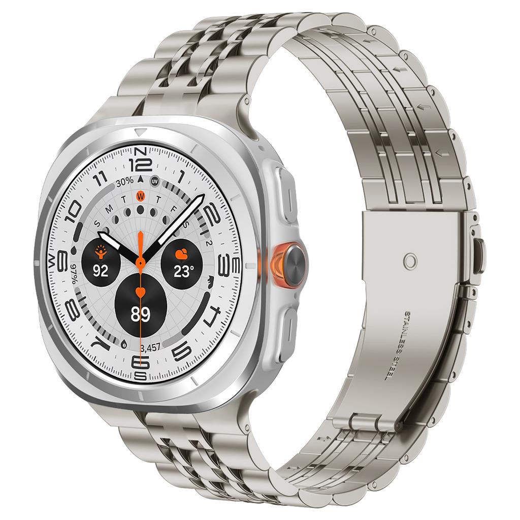 Браслет из нержавеющей стали для Samsung Galaxy Watch Ultra 47 мм, без зазора, сплошной металлический, деловой, замена