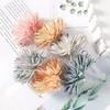 6pcs White Frost Gradual Fake Snow Lotus Simulated Small Snowy Lotus Bouquet