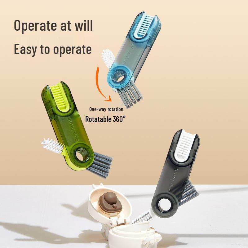 3-in-1 Cup & Bottle Cleaning Brush Set: Ideal for Thermoses, Mugs, Lids & Grooves