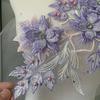 Flower Embroidery Sequin Embroidery Patch Luxury Flower Embroidered Patches  Sewing
