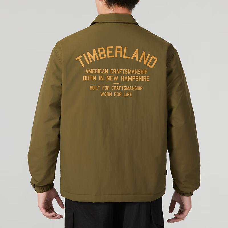 Timberland Ветрозащитная дышащая поло с принтом букв, повседневная мужская куртка темно-оливково-зеленого цвета A6JZD-302