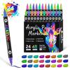Двусторонний акриловый маркерный набор для детей, 72 цвета, stationery для рисования