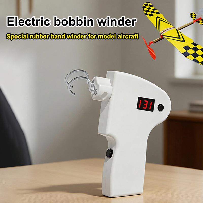 Electric Rubber Band Winder High Efficiency Compact Device for Student Science Experiment Aircraft Model Making