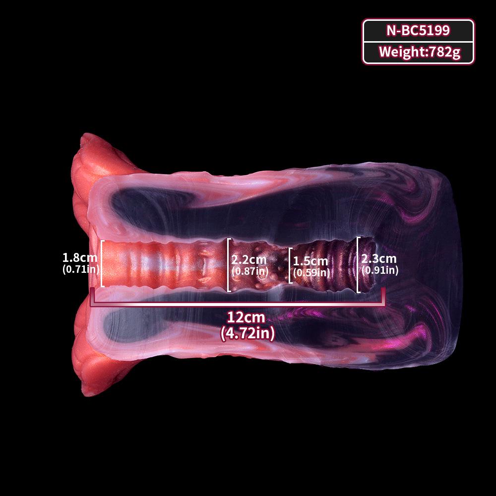 Двухцелевой инопланетный самолет-чашка NNSX для мужской мастурбации - Пенильная и анальная стимуляция с перевернутым дизайном формы
