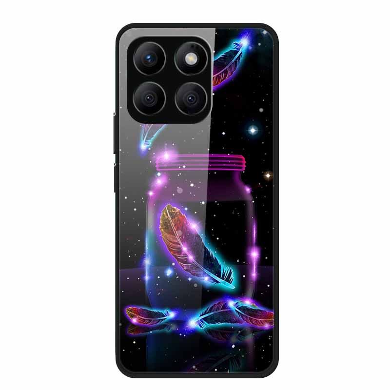 Жесткий стеклянный чехол для Honor X8C X8B X8 4G 5G Honor 400 Смартфон Чехол Мягкий ТПУ Бампер Закаленное Стекло Чехол Coque Funda Capa