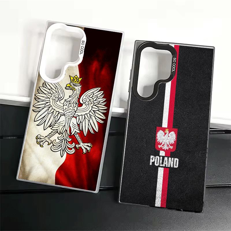 Чехол для телефона с флагом Польши (бело-красный), мягкий, для Samsung Galaxy S24 S25 FE S26 Edge S23 Ultra S22 Plus S21 + Ударопрочный задний чехол