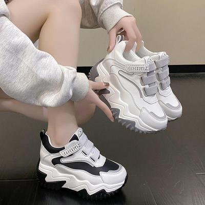Женские массивные кроссовки на скрытой платформе - Дышащие, удобные, универсальные повседневные туфли для весны и осени.