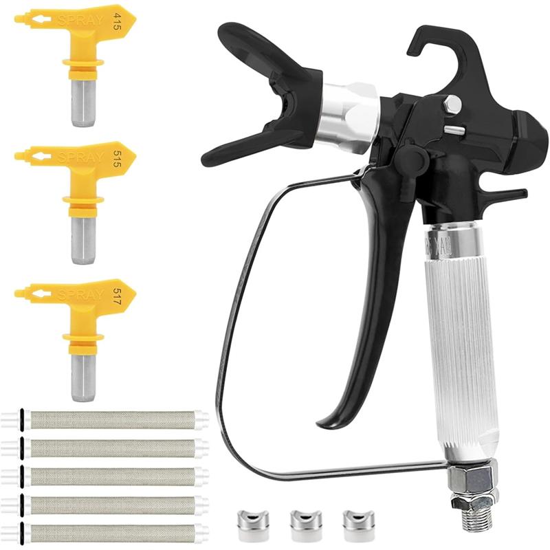 Swivel Joint Airless Paint Sprayer 3600 PSI With 3 Reversible Nozzle Tips(415, 515, 517) For Exterior Paint/Primer,Garden