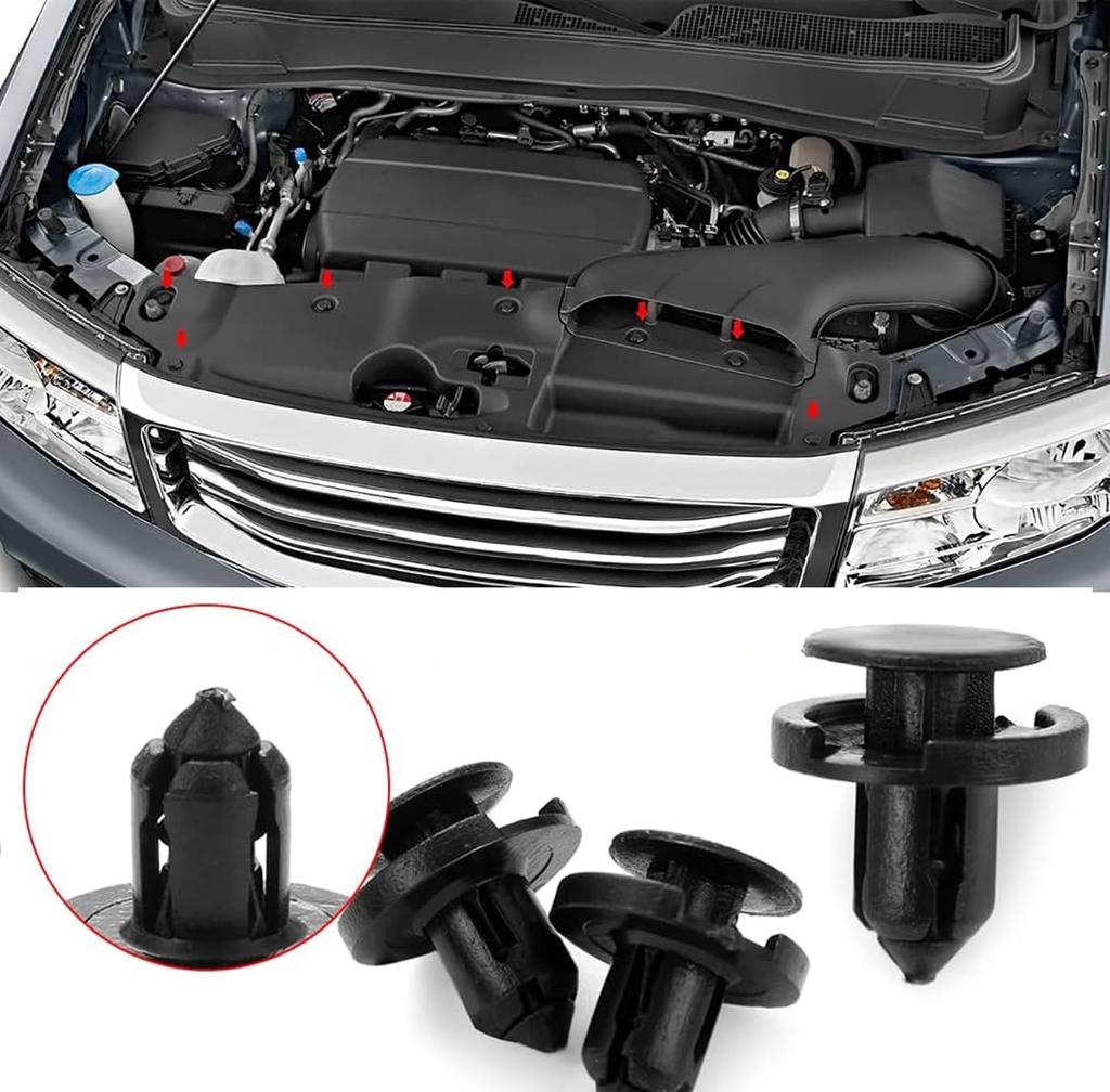 LeTradeJP Automotive Rivet Retaining Clip Clip Mud Flap Nylon Bumper Fastener for Mazda Toyota Suzuki (8mm 50pcs)