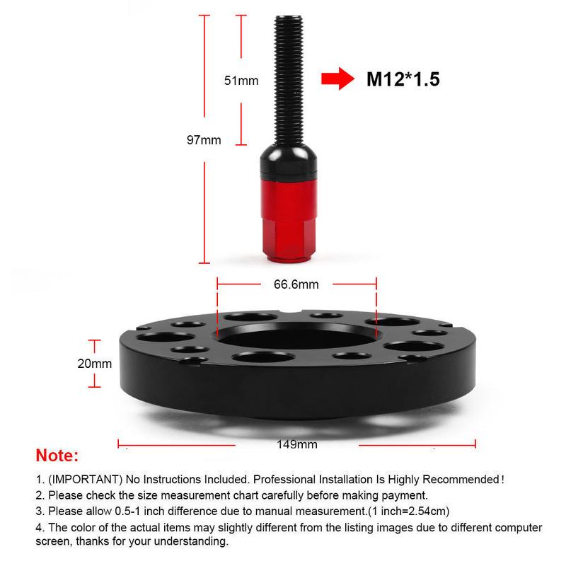 20mm 66.6mm 5x112mm Hub Centric Bore Wheel Spacers M12x1.5 Tapered Bolts For Mercedes Benz W/Ball Bolts