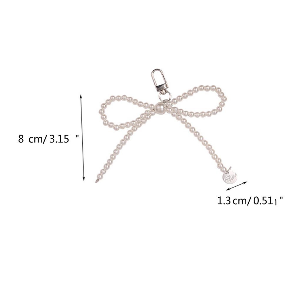 Жемчужный бисерный бантик Подвеска Подвеска Сладкий Крутой Ремешок для телефона Украшение для сумки Портативный Сладкий шнурок для девочек женщин