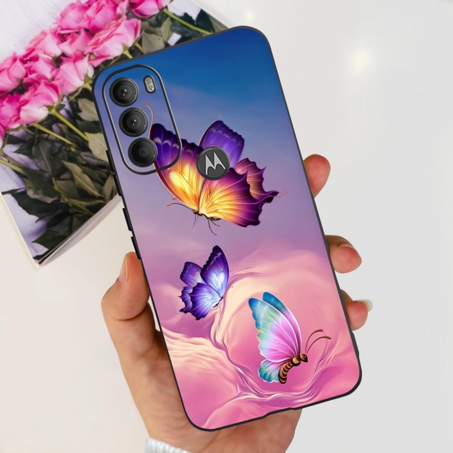 Lovely Printing Case For Motorola Moto G71 5G Soft TPU Black Silicone Back Cover For MOTO G71 G 71 5G XT2169-1 Phone Cases