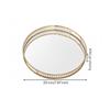 Mirrored Tray Round with Base Low Silhouette for Coffee Table