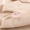 Oval Pink Cat's Eye Gemstone 925 Sterling Silver Cocktail Handcrafted Boho Ring RR-28-36