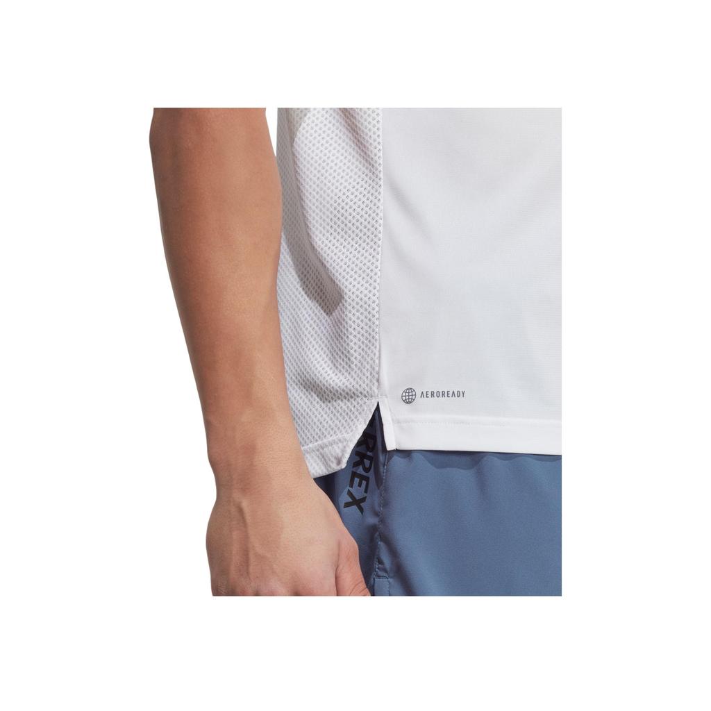 Adidas Мужская футболка для бега по трейлрангу Agravic с принтом алфавита, белая HT9442