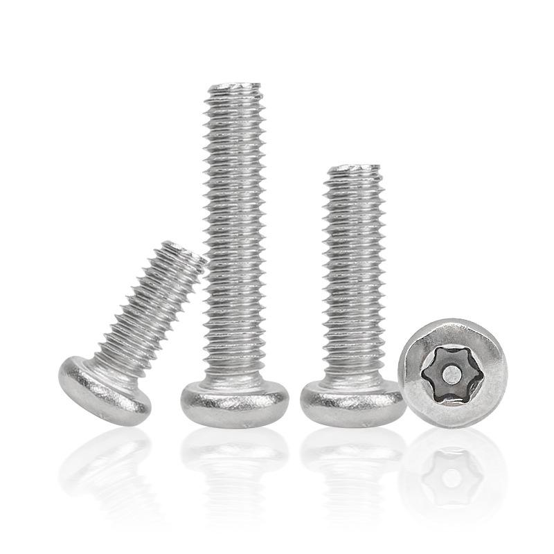 304 Stainless Steel Anti-Theft Round Torx Pin Screw with Internal Hex Flower Shape (M2M4M5M6M8)